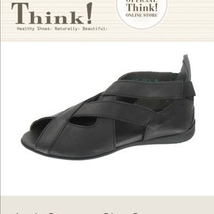 Think! Jaeh strapped black sandals 42 - Women's Size 11